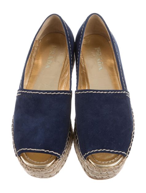 Prada peep toe espadrilles